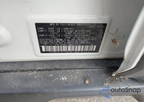 2013 Subaru Outback 2.5I Limited z USA, uszkodzony, nr VIN 4S4BRCLC0D3307545